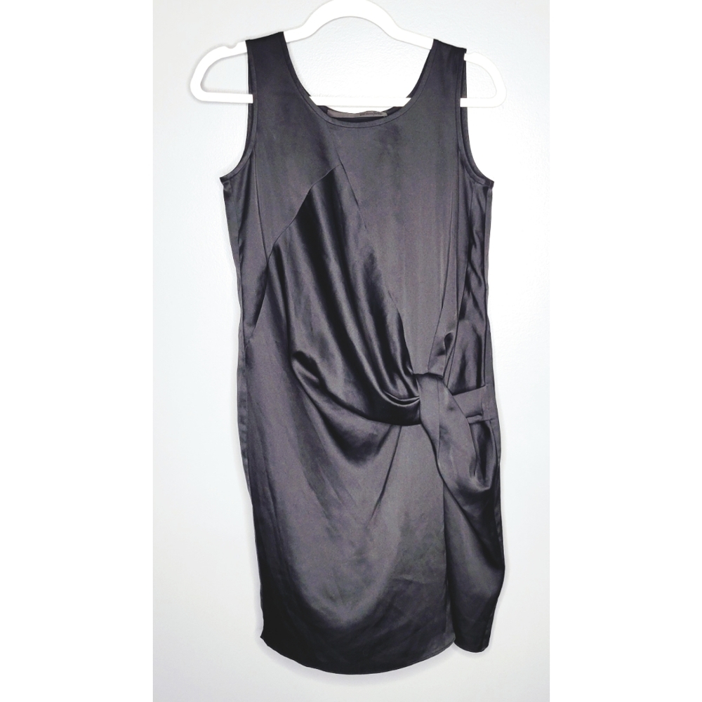 Giordano/Ladies Black Side Twist Sleeveless Mini Dress